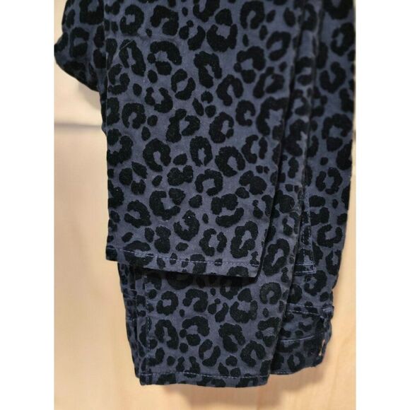 Madewell Leopard Print Mid-Rise Skinny Pants Black Stretchy mob wife whimsigoth - Picture 10 of 13